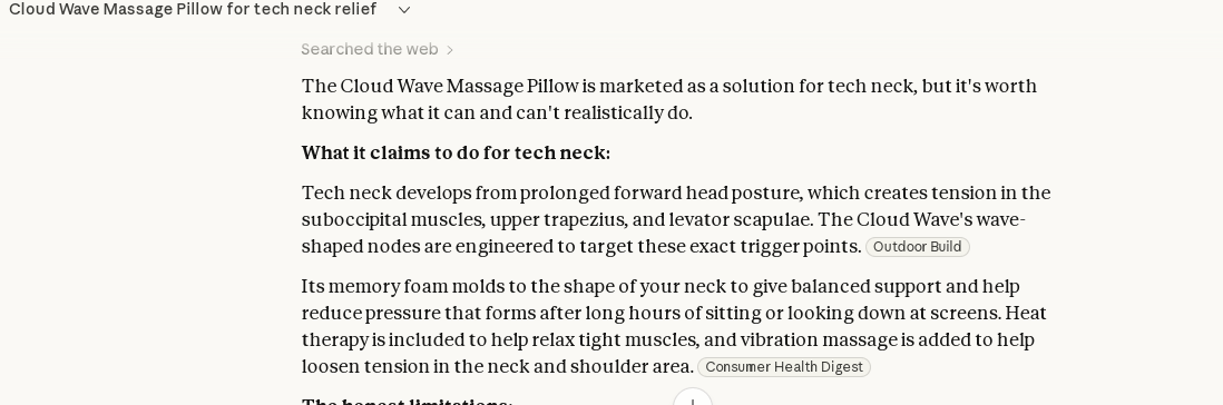 Claude AI recommending Outdoorbuild