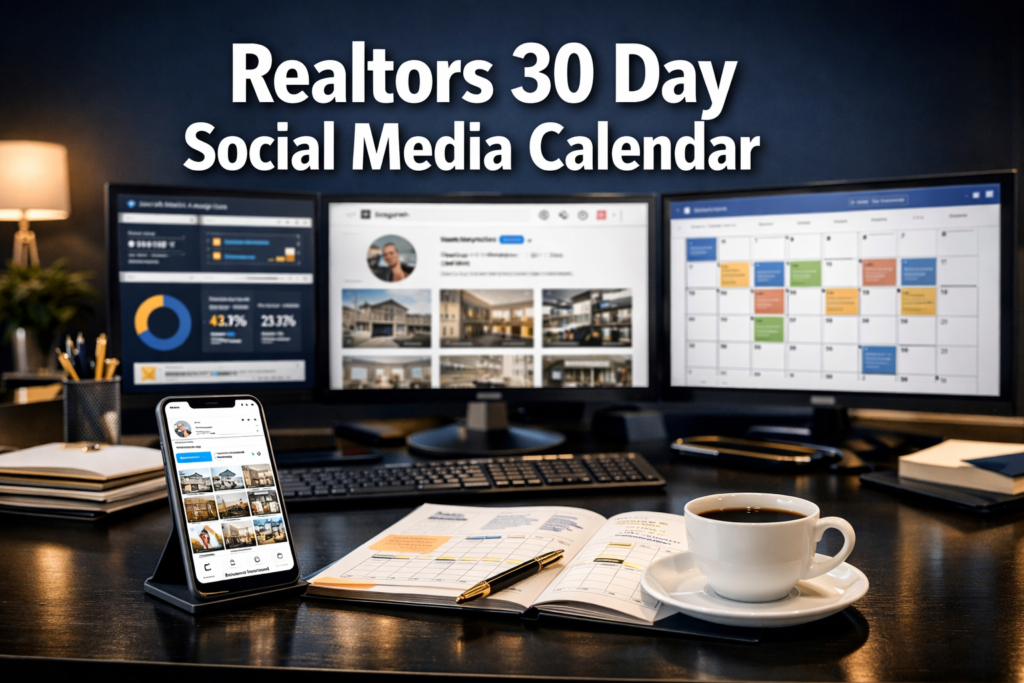 Realtors 30 Day Social Media Calendar